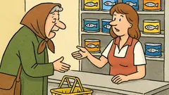 Vtip: Ide babka do obchodu po sardinky…