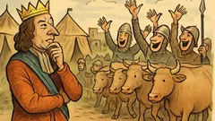 Vtip: Kráľ Viliam oblieha Namur, prichádzajú voly