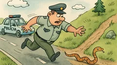 Vtip: Policajt zbadal užovku bez smerovky