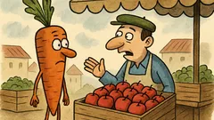 Vtip: Pán Mrkvička ide na trh