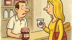 Vtip: Príde blondínka do obchodu po jam