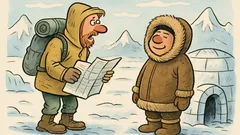 Vtip: Cestovateľ v Grónsku zablúdil...