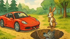 Vtip: Zajačik si kúpil nové Ferrari...