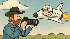 Vtip: Chuck Norris odfotí raketoplán s Gagarinom