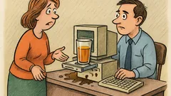 Vtip: Odlomil sa mi držiak na šálku