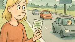 Vtip: Viete, kam blondínka lepí diaľničnú známku?