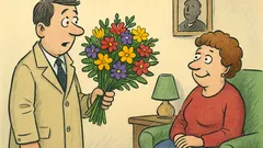 Vtip: Krásna kytica. Komu si ju kúpil?