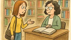 Vtip: Mladá žena v knižnici...