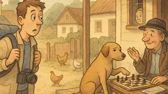 Vtip: Turista vidí psa hrať šach