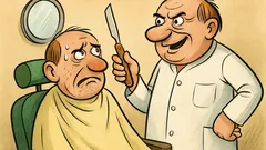 Vtip: Zákazník trpí u holiča...