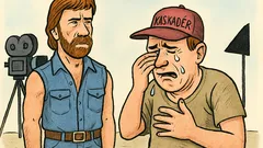 Vtip: Chuck Norris volá kaskadéra na plač