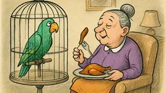 Vtip: Reportér kúpi tete papagája