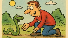 Vtip: Ahoj, had! Prepáč za nohy...