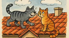 Vtip: Kocúr na streche dvorí mačke