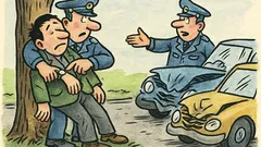 Vtip: Policajt pri nehode: ešte idú hodinky!