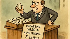 Vtip: Predáme pokazené vajcia na politikov...