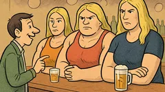 Vtip: Chlapík osloví v bare blondínky