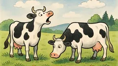 Vtip: Na lúke sa pasú dve kravy