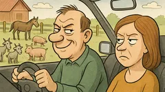 Vtip: Dvojica v aute mlčí kilometre