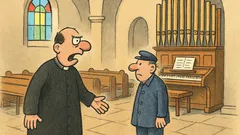 Vtip: Farár: Kto dnes bude hrať?