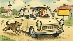 Vtip: Prečo ide každý Trabant rýchlo cez dedinu?