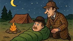 Vtip: Holmes budí Watsona pod hviezdami