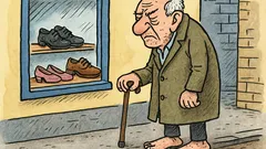 Vtip: Stojí starček pred obchodom s obuvou