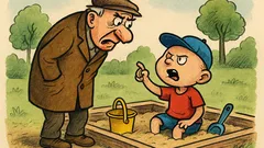 Vtip: Ide dedko okolo pieskoviska…