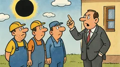 Vtip: Riaditeľ hovorí námestníkovi o zatmení