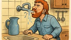Vtip: Chuck Norris vypije vodu z vodovodu