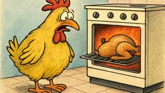 Vtip: Rúra na pečenie? Krematórium hydiny!