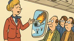 Vtip: Letuška hlási: sprava odlomené krídlo…