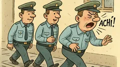 Vtip: Idú traja policajti za sebou...