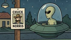 Vtip: Mimozemšťania existujú, len sa boja Chucka.