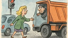 Vtip: Blondínka kričí: „Strácate náklad!“