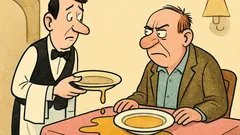 Vtip: Čašník, prečo mám mokrý tanier?