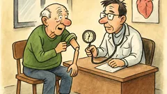 Vtip: Po mesiaci príde dedo k lekárovi