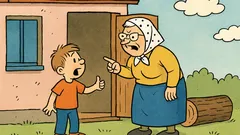 Vtip: Sedemročný Olčo kričí na babku...