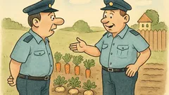 Vtip: Policajt predá kolegovi záhradu...