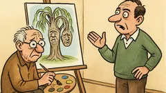 Vtip: V umeleckej škole maľovali smutné vŕby