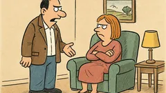 Vtip: S manželkou si vymieňame názory…