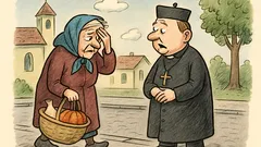 Vtip: Kráča babka po ulici...