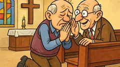 Vtip: Dôchodca sa modlí za radu