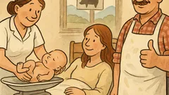 Vtip: Manželke mäsiara sa narodil syn