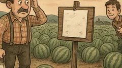 Vtip: Farmár mal obrovské pole melónov