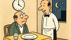 Vtip: Pán čašník, čakám na rezeň hodinu!