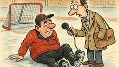 Vtip: Po hokejovom zápase sa pýtajú trénera