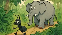 Vtip: Po pralese ide mravec...