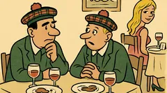 Vtip: Dvaja Škóti sedia v reštaurácii