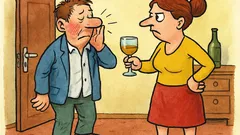 Vtip: Opitý muž príde domov…